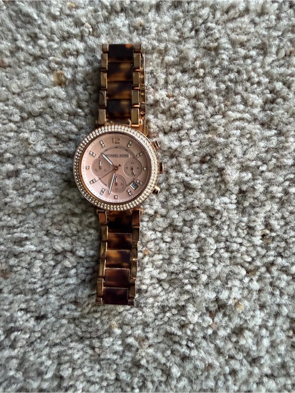 Michael Kors Rose Gold and Tortoiseshell Women’s Bracelet Watch